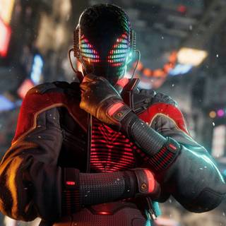 miles morales, cyberpunk, wallpaper