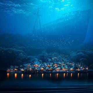 fantasy underwater city