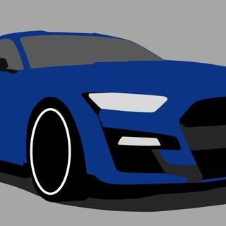 Minimalist Mustang Desktop Wallpaper