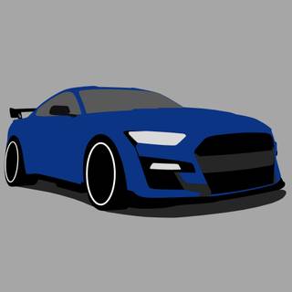 Minimalist Mustang Phone Wallpaper