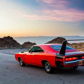 Red 1969 Dodge Daytona