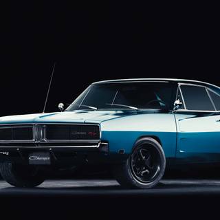 Blue 1969 Dodge Charger  