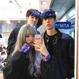 Me and my bestie jong-dae and my friend Sun hee