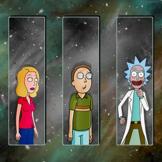 WQHD Wallpaper Rick and Morty Space Odyssey