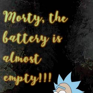 iphone X Rick and Morty Low Battery