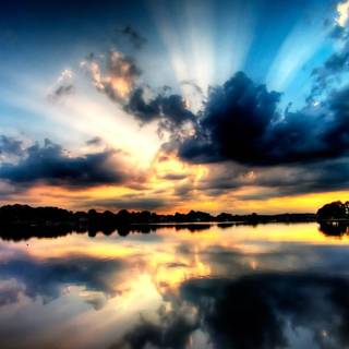 Sonnenundergang am See