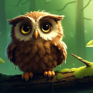 The Wise and Cute Owl