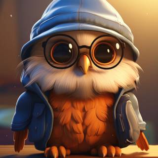 The Wise and Cute Owl