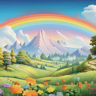 Rainbow Landscape Wonderland