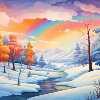 Rainbow Landscape Wonderland
