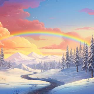 Rainbow Landscape Wonderland