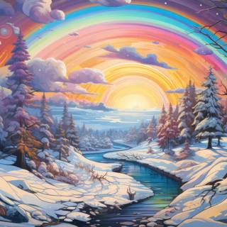 Rainbow Landscape Wonderland