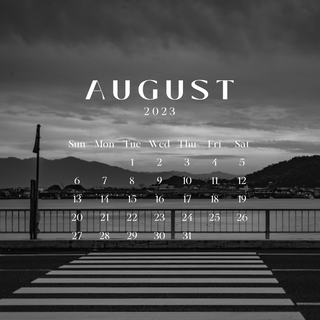 August Calendar 