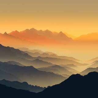 Translucent Layers of a Golden Sunset