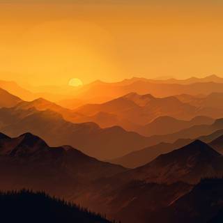 Translucent Layers of a Golden Sunset