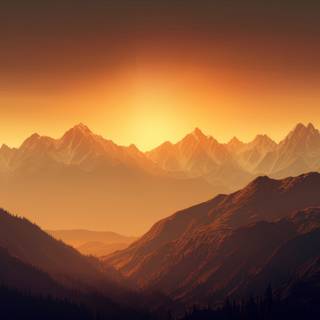 Translucent Layers of a Golden Sunset