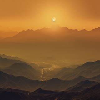 Translucent Layers of a Golden Sunset