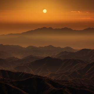 Translucent Layers of a Golden Sunset