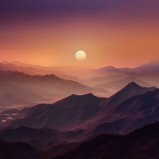 Translucent Layers of a Golden Sunset