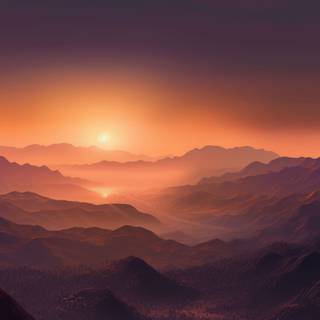 Translucent Layers of a Golden Sunset