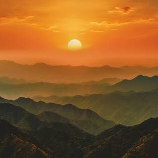 Translucent Layers of a Golden Sunset