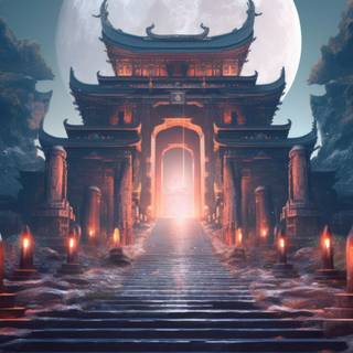 Moonlit Torii Gate