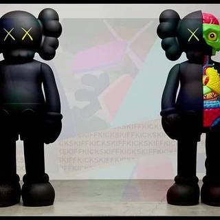 KAWS skeleton wallpaper