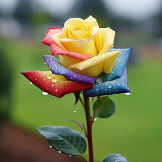Rainbow Rose Artwork