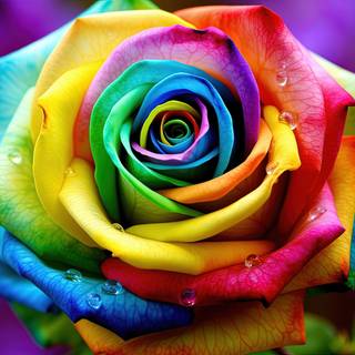 Rainbow Rose Artwork