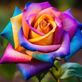 Rainbow Rose Artwork