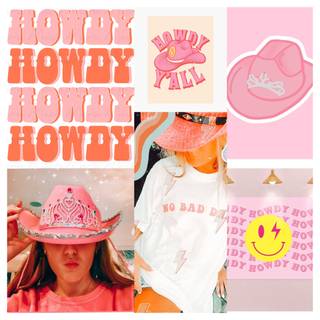 Pink preppy photo collage