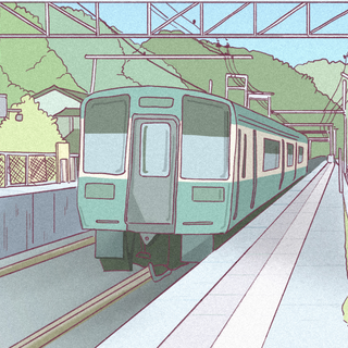 Aesthetic anime train wallpaper