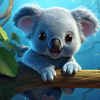 Cute Koala Anime Wallpaper