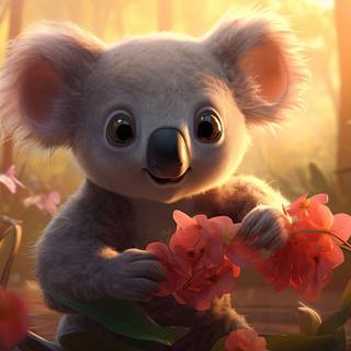 Cute Koala Anime Wallpaper