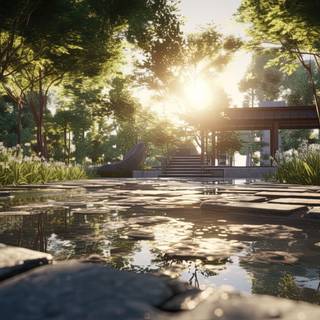 Serenity of Japanese Zen Garden