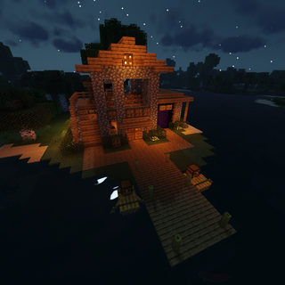Minecraft House Night Shaders
