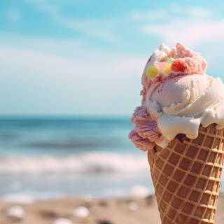 Scoops of Joy Overlooking the Ocean
