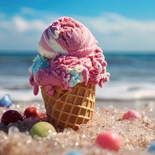 Scoops of Joy Overlooking the Ocean