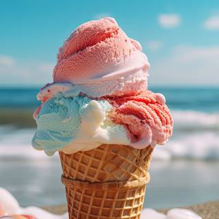 Scoops of Joy Overlooking the Ocean