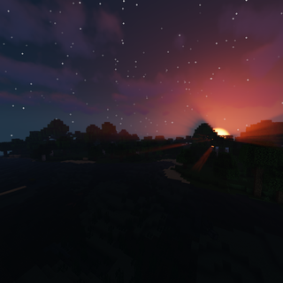Minecraft Sunset Shaders HD
