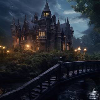 Enchanted Night Castle