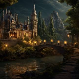 Enchanted Night Castle