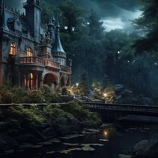 Enchanted Night Castle