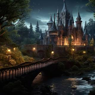 Enchanted Night Castle