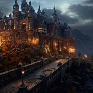 Enchanted Night Castle