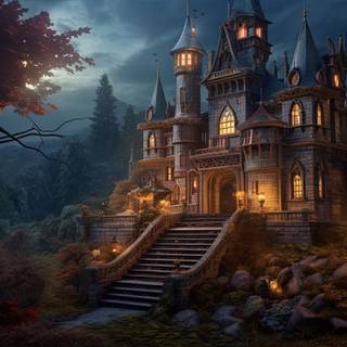 Enchanted Night Castle