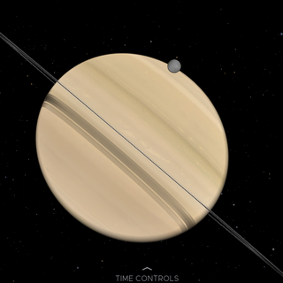 saturn and tethys