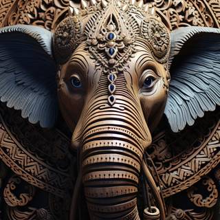 Mystic Pachyderm Mandala