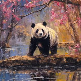 Pandas Colorful World