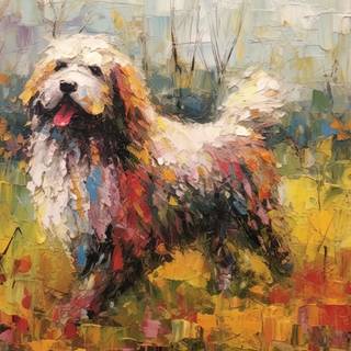 Colorful Poodle Artwork